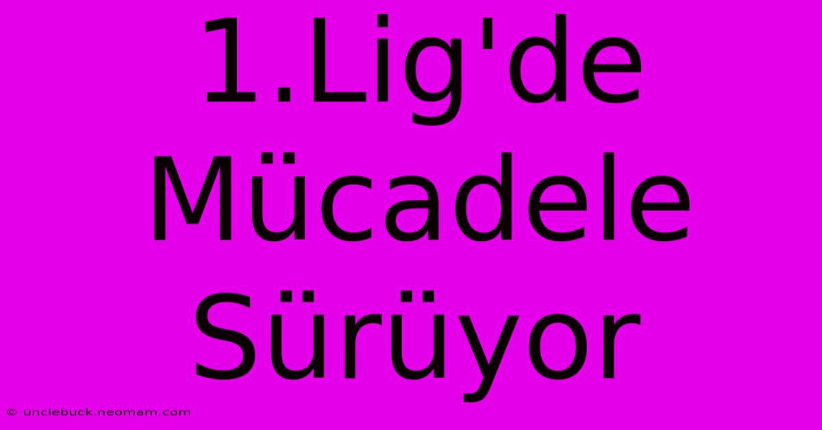 1.Lig'de Mücadele Sürüyor