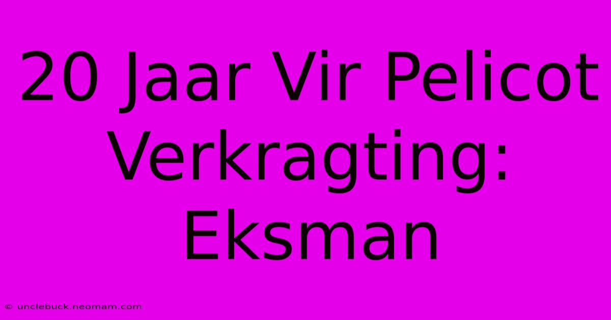 20 Jaar Vir Pelicot Verkragting: Eksman