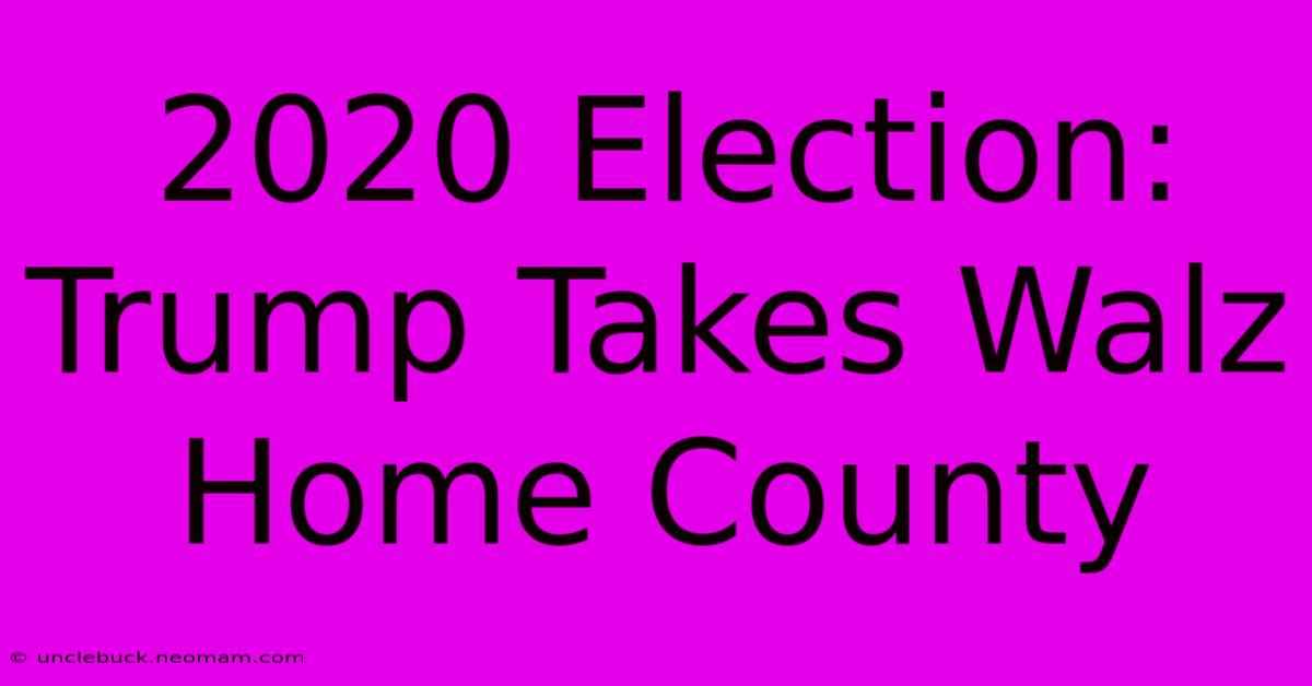 2020 Election: Trump Takes Walz Home County