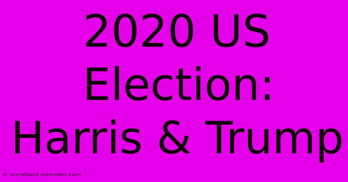 2020 US Election: Harris & Trump