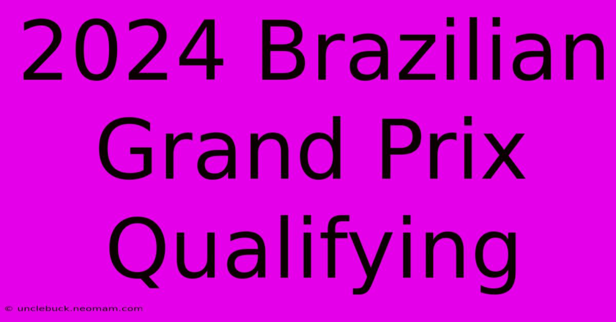 2024 Brazilian Grand Prix Qualifying