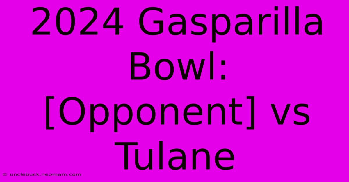 2024 Gasparilla Bowl:  [Opponent] Vs Tulane