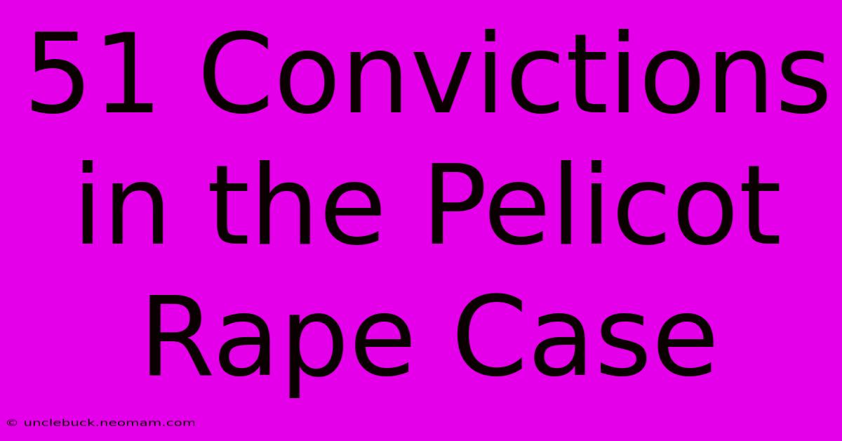 51 Convictions In The Pelicot Rape Case