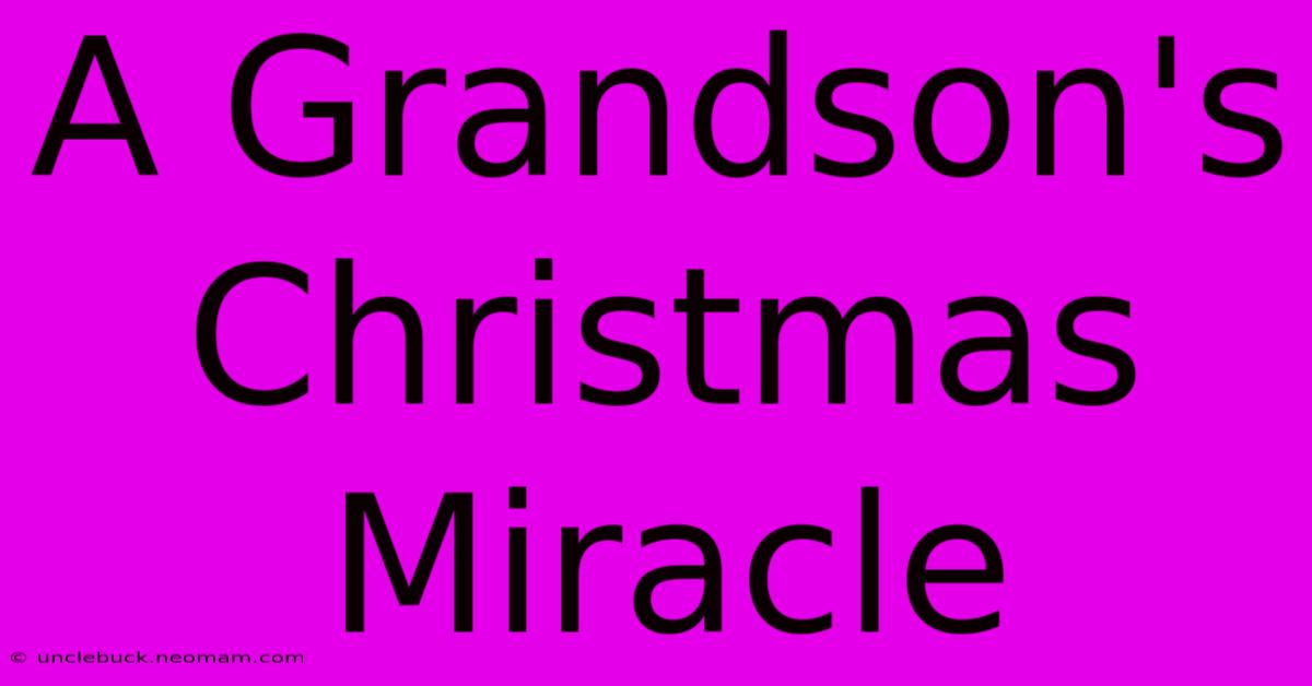 A Grandson's Christmas Miracle