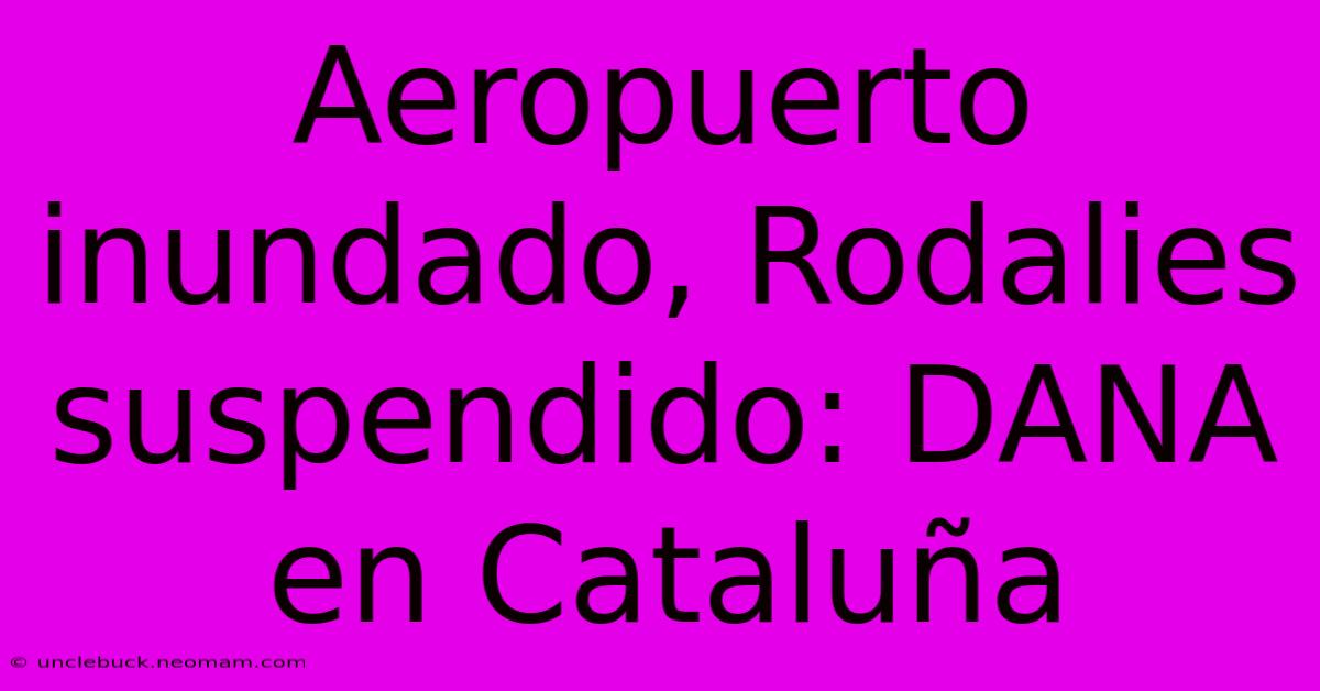 Aeropuerto Inundado, Rodalies Suspendido: DANA En Cataluña