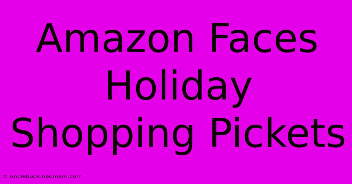 Amazon Faces Holiday Shopping Pickets