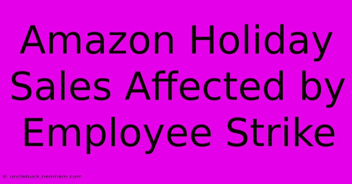 Amazon Holiday Sales Affected By Employee Strike