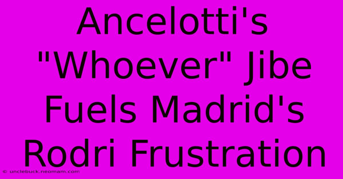 Ancelotti's 