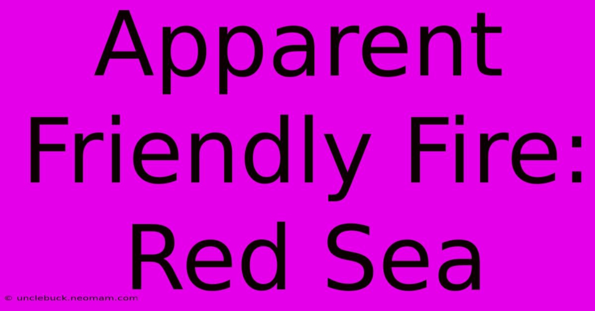 Apparent Friendly Fire: Red Sea