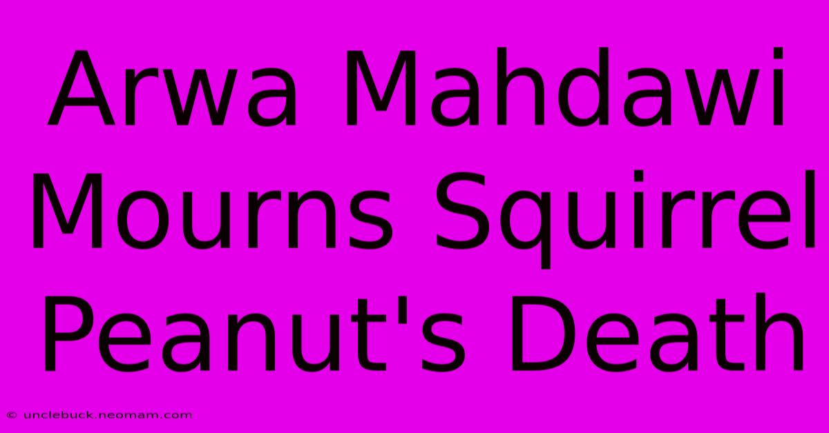 Arwa Mahdawi Mourns Squirrel Peanut's Death