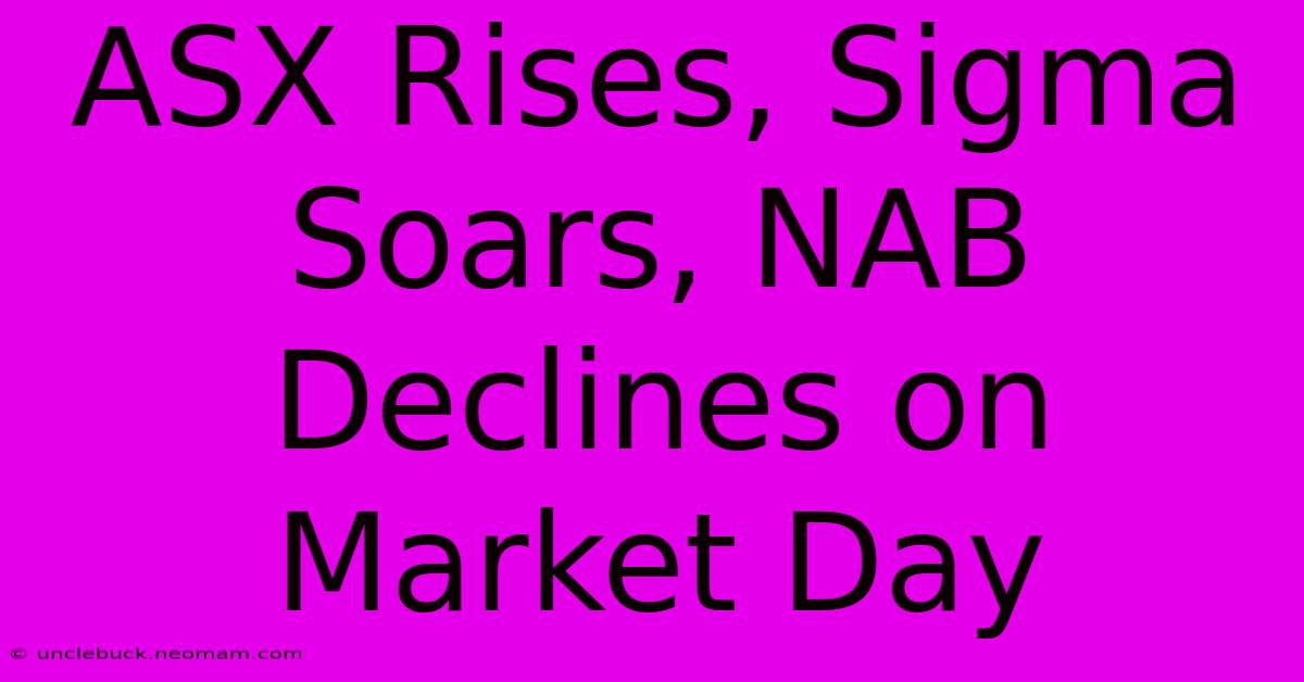 ASX Rises, Sigma Soars, NAB Declines On Market Day