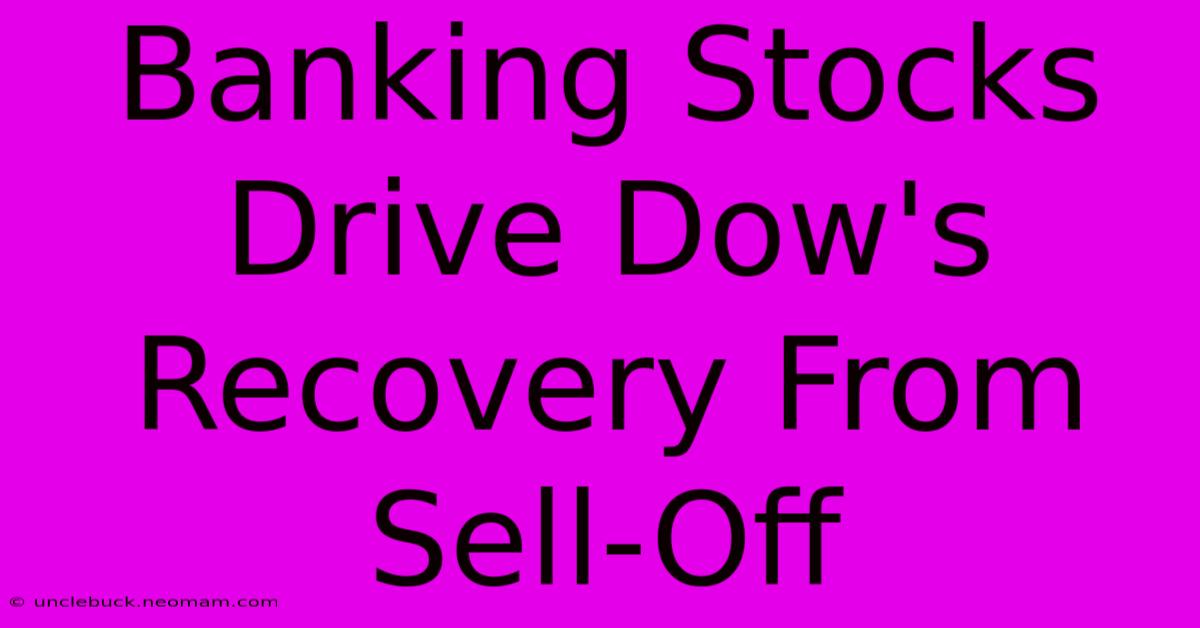 Banking Stocks Drive Dow's Recovery From Sell-Off