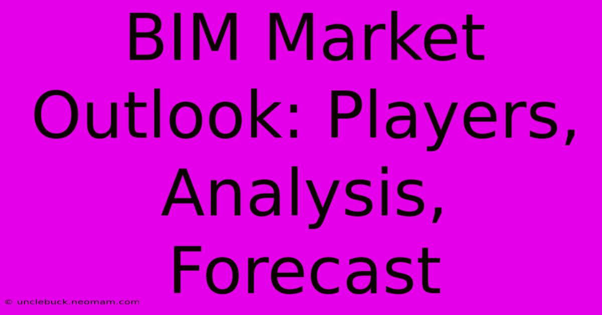 BIM Market Outlook: Players, Analysis, Forecast 