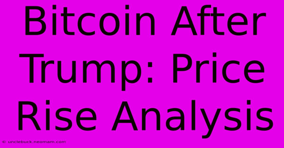 Bitcoin After Trump: Price Rise Analysis