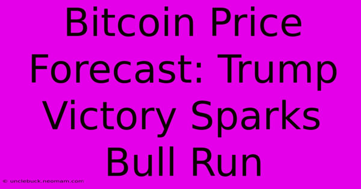 Bitcoin Price Forecast: Trump Victory Sparks Bull Run