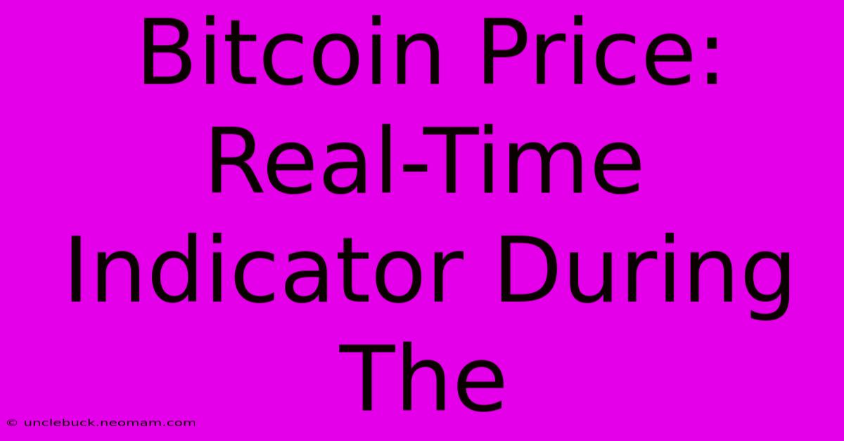 Bitcoin Price: Real-Time Indicator During The