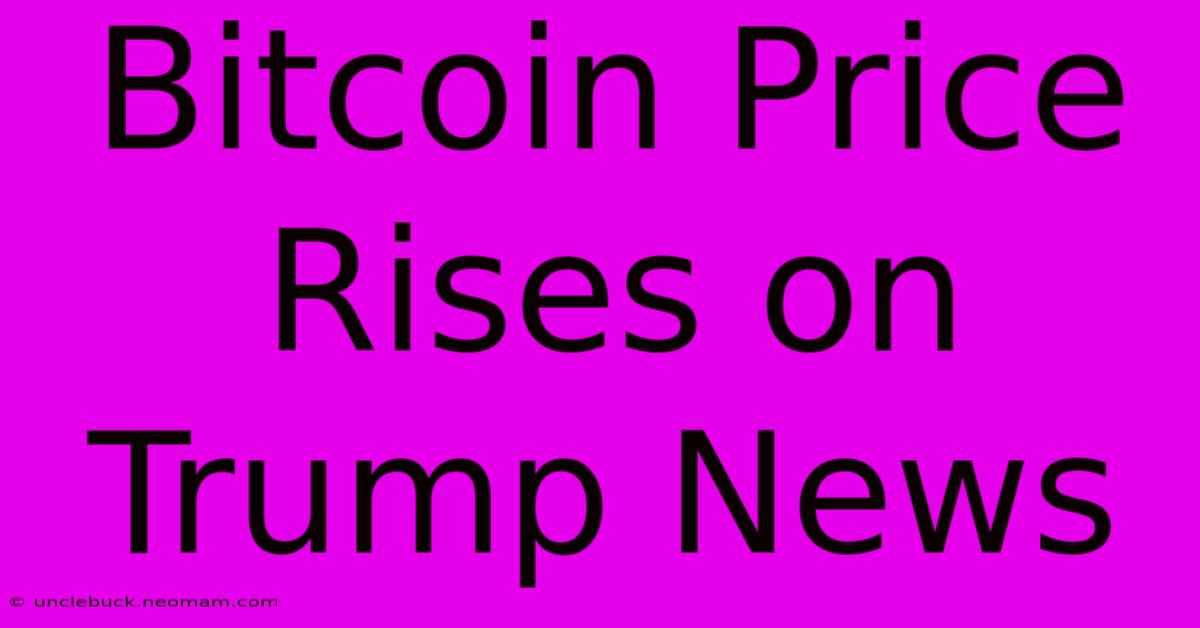 Bitcoin Price Rises On Trump News