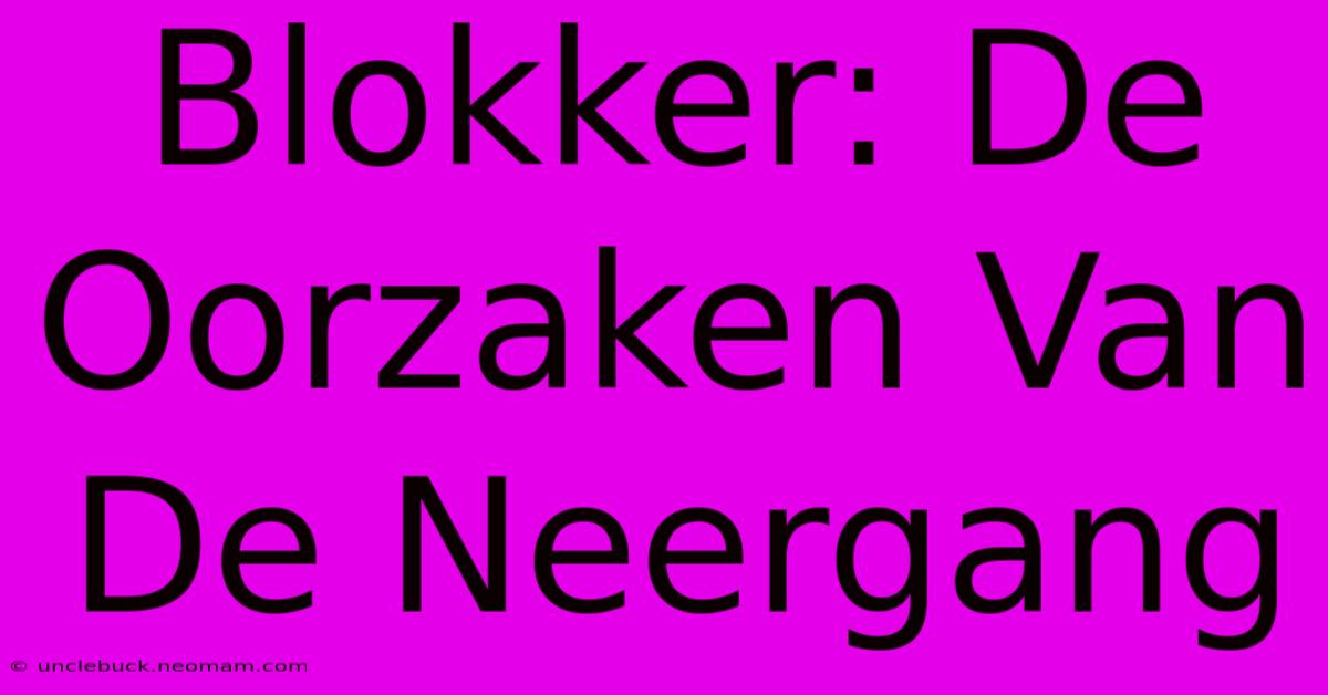 Blokker: De Oorzaken Van De Neergang