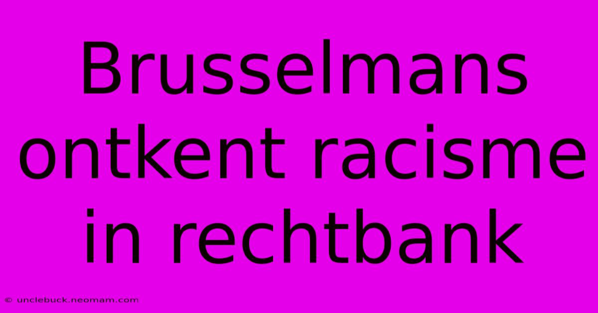 Brusselmans Ontkent Racisme In Rechtbank