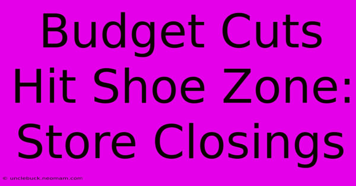 Budget Cuts Hit Shoe Zone: Store Closings