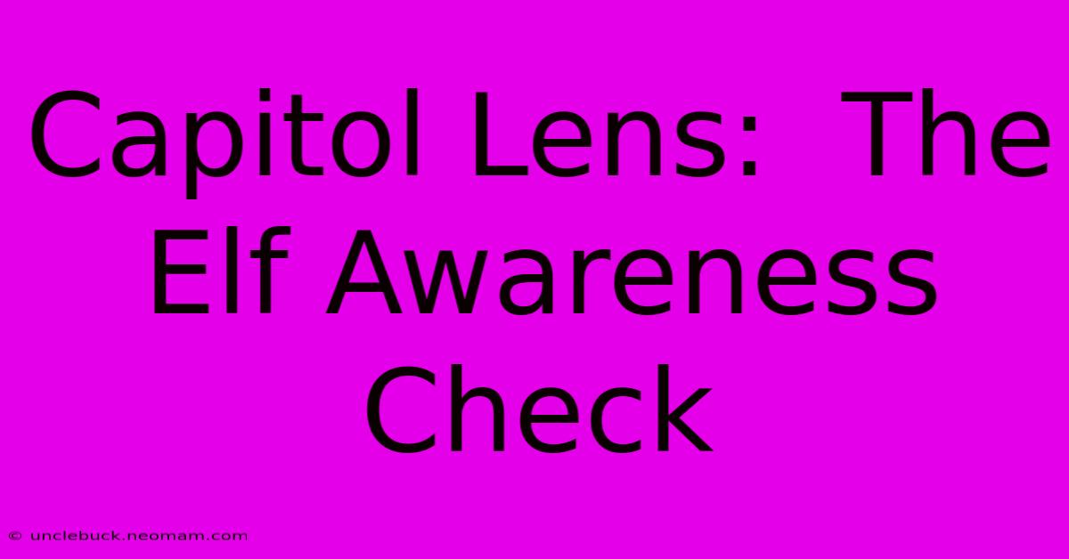 Capitol Lens:  The Elf Awareness Check