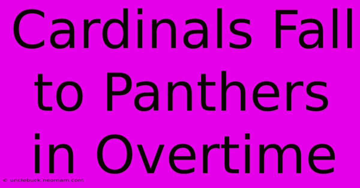 Cardinals Fall To Panthers In Overtime