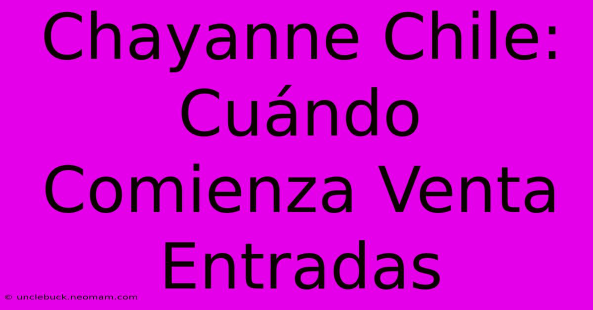 Chayanne Chile: Cuándo Comienza Venta Entradas