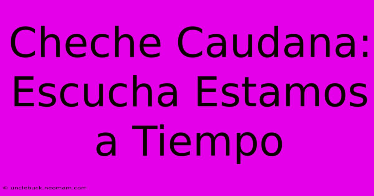 Cheche Caudana: Escucha Estamos A Tiempo