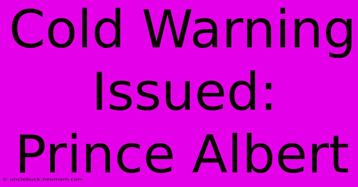 Cold Warning Issued: Prince Albert