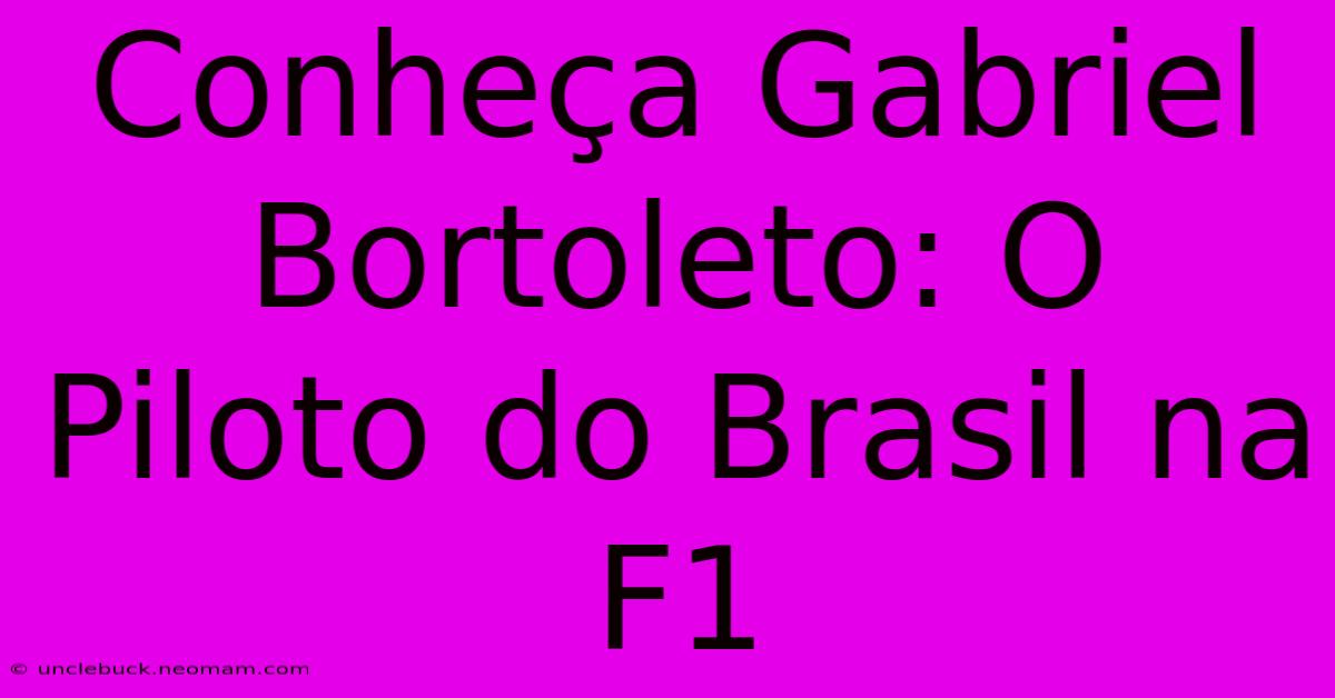 Conheça Gabriel Bortoleto: O Piloto Do Brasil Na F1