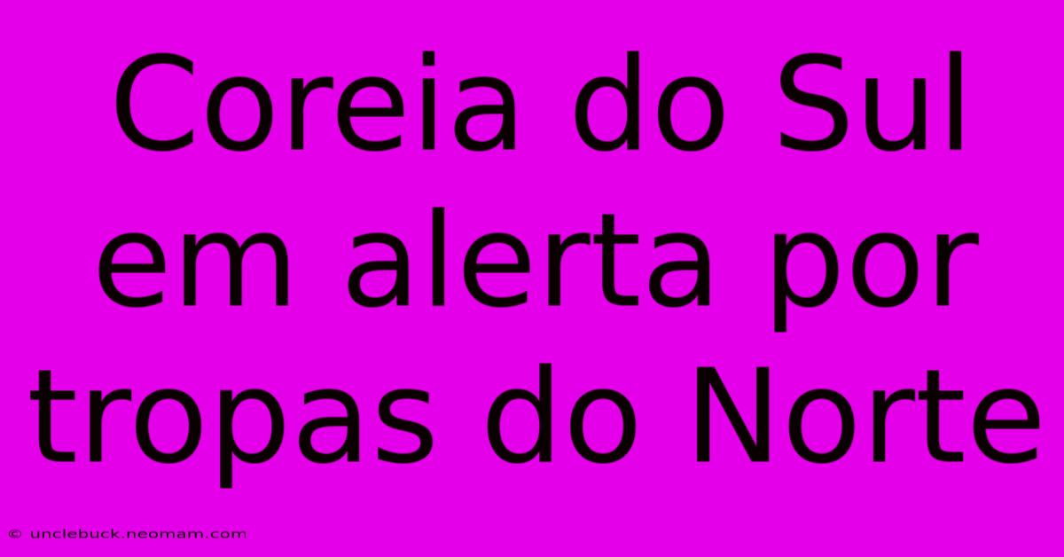 Coreia Do Sul Em Alerta Por Tropas Do Norte