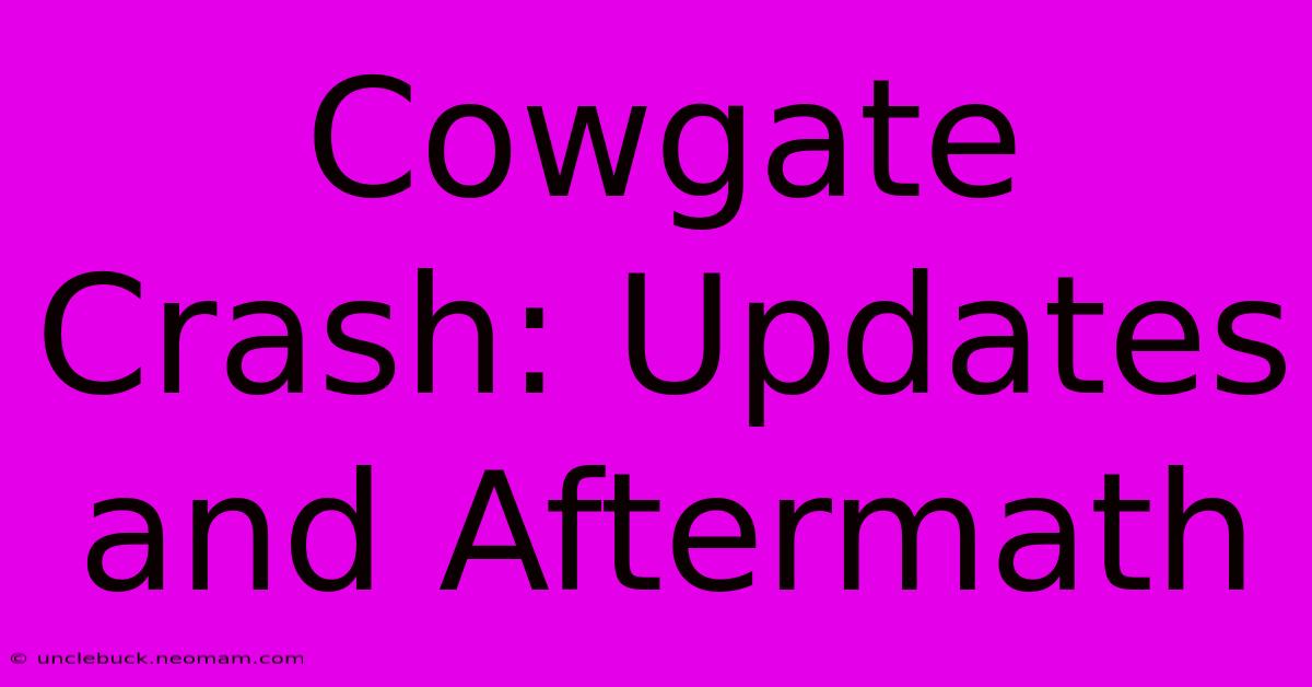 Cowgate Crash: Updates And Aftermath