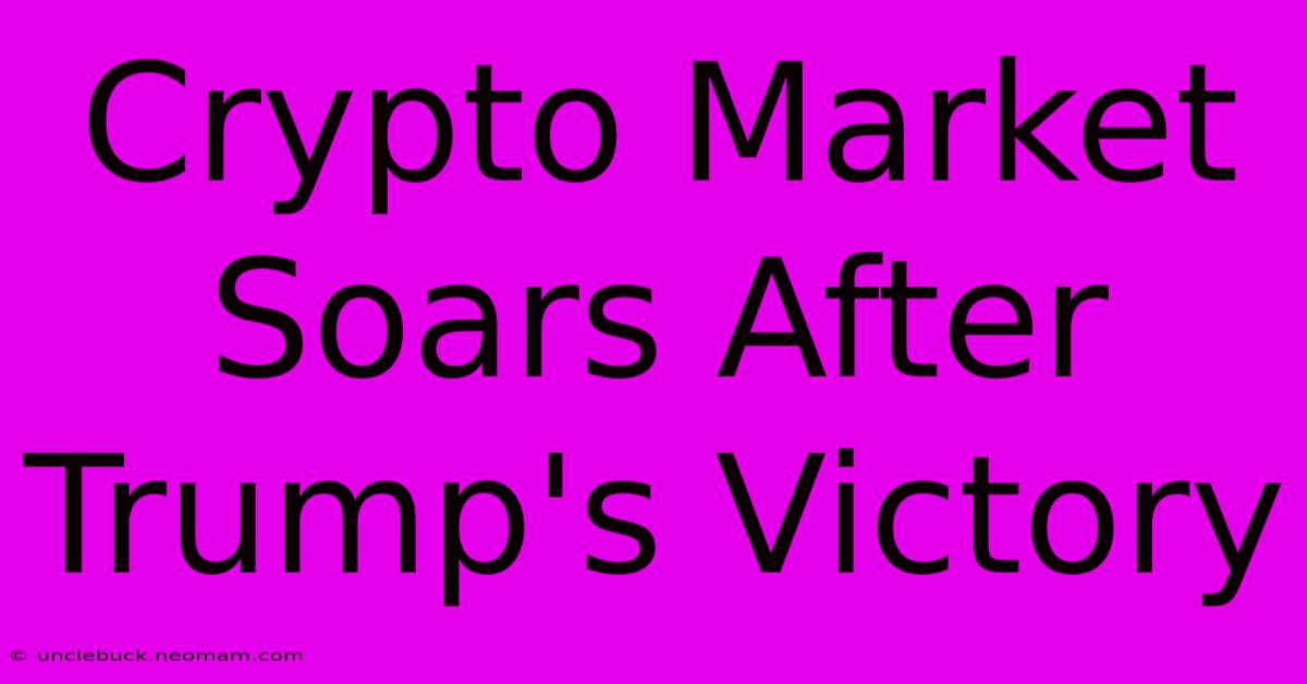 Crypto Market Soars After Trump's Victory 