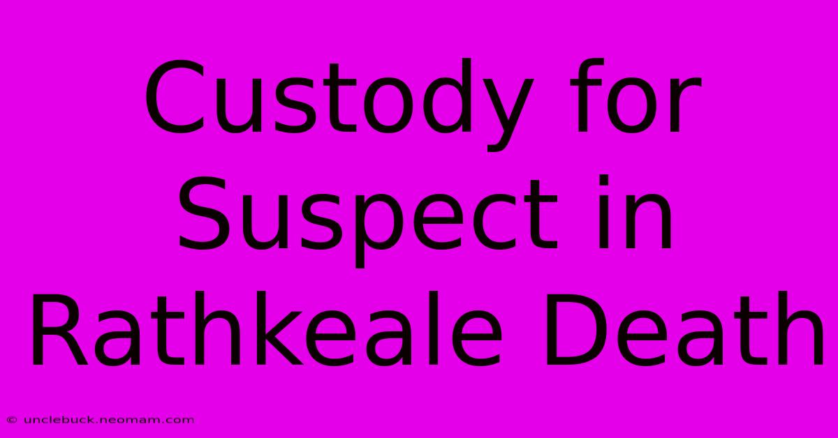 Custody For Suspect In Rathkeale Death