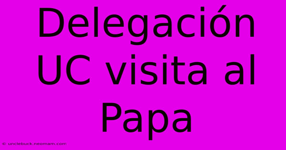 Delegación UC Visita Al Papa