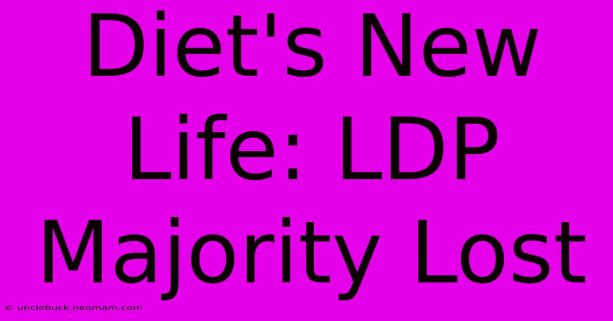 Diet's New Life: LDP Majority Lost