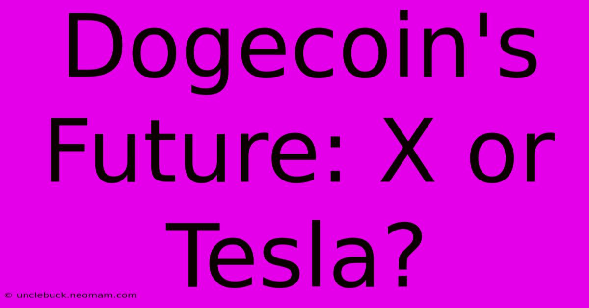 Dogecoin's Future: X Or Tesla?