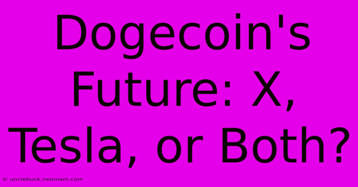 Dogecoin's Future: X, Tesla, Or Both?