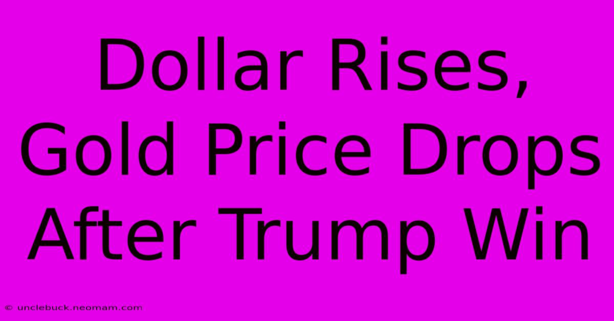 Dollar Rises, Gold Price Drops After Trump Win