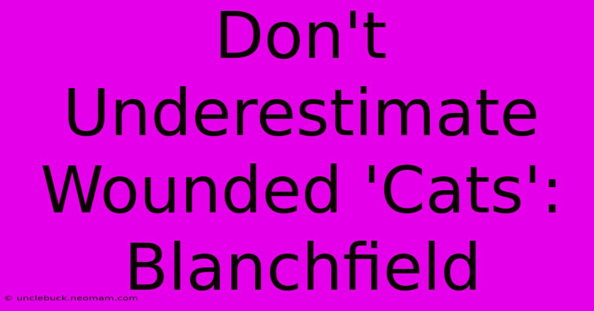 Don't Underestimate Wounded 'Cats': Blanchfield 