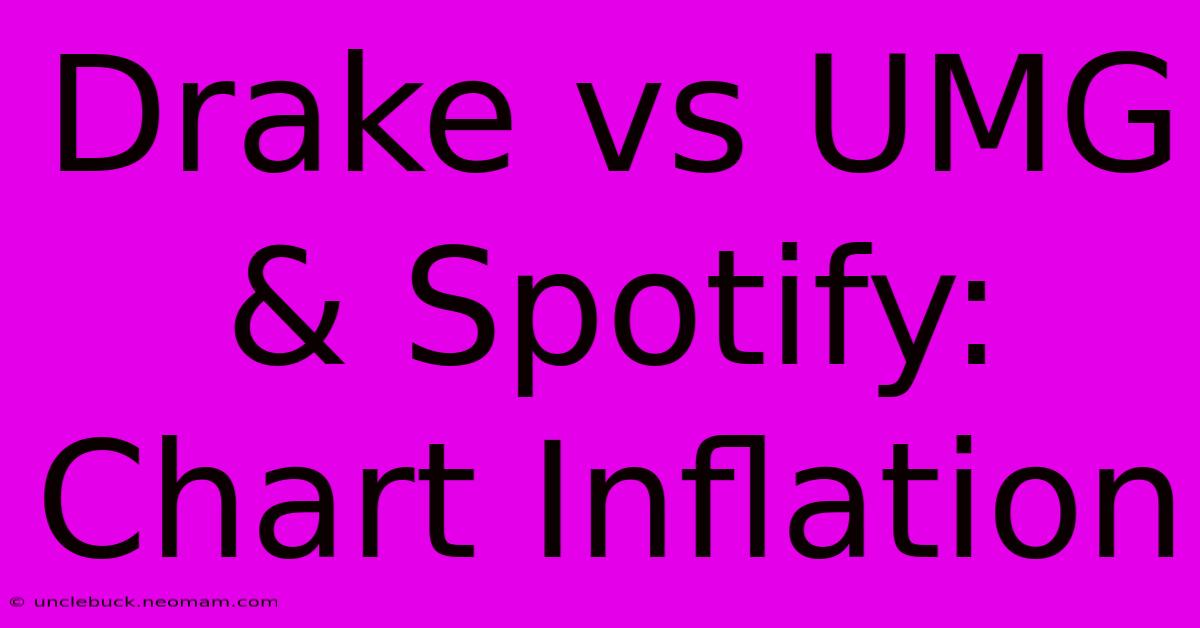 Drake Vs UMG & Spotify: Chart Inflation