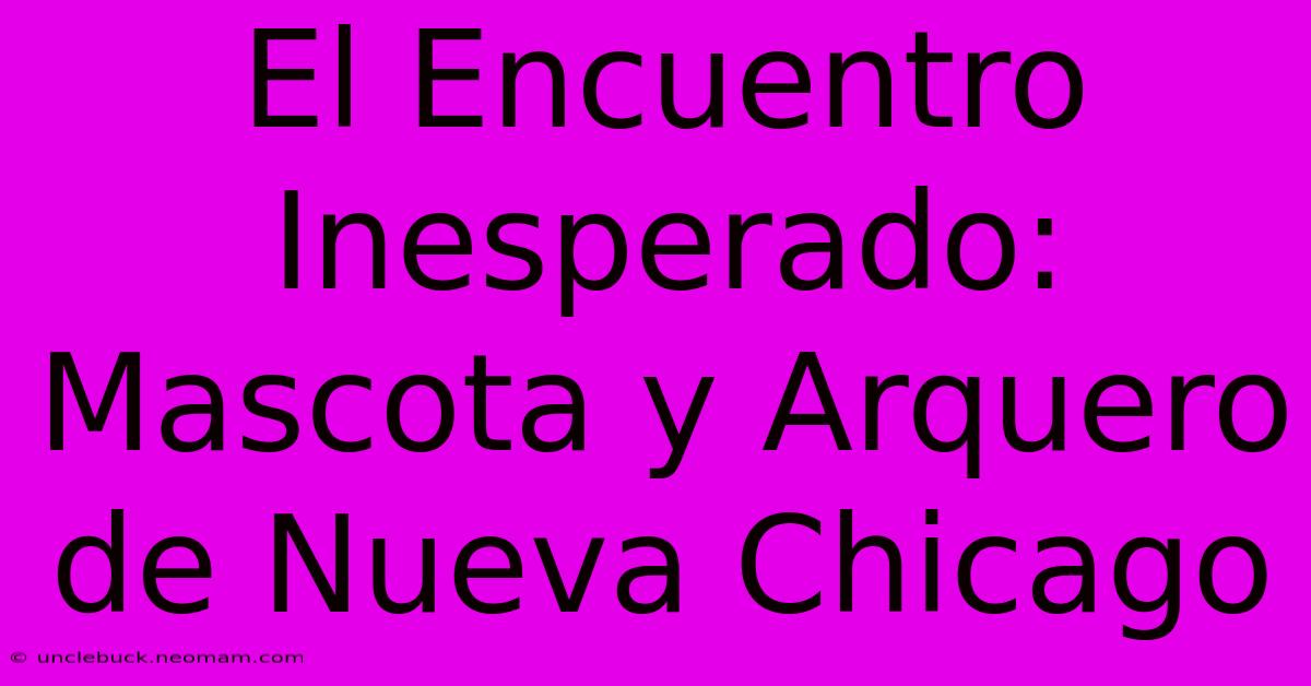 El Encuentro Inesperado: Mascota Y Arquero De Nueva Chicago 