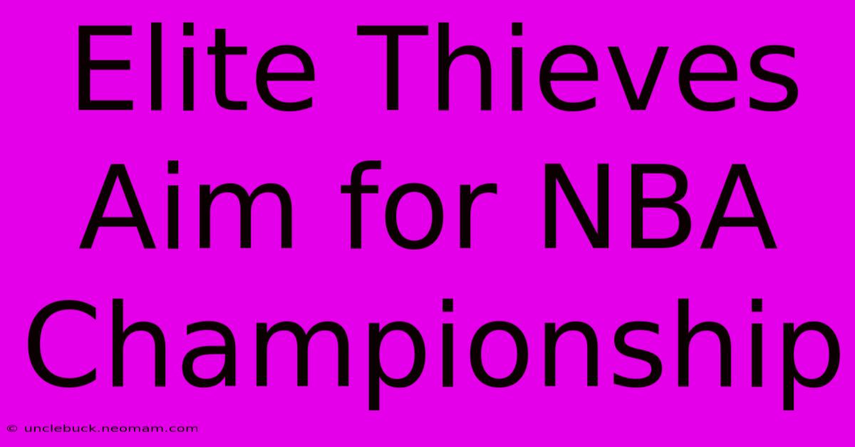 Elite Thieves Aim For NBA Championship