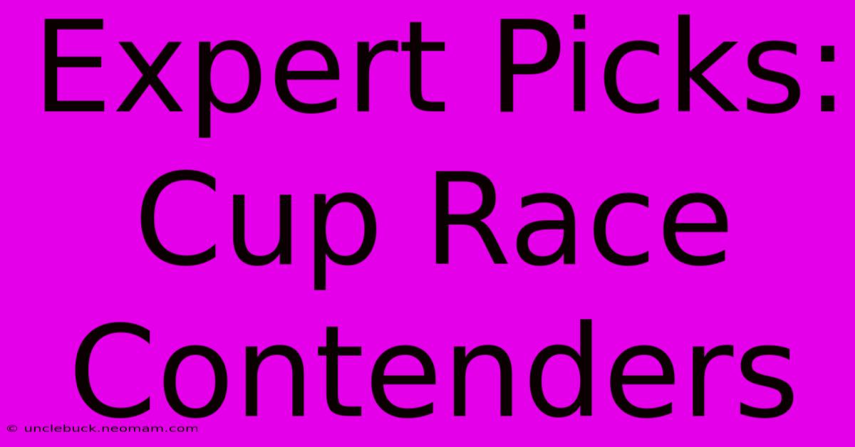 Expert Picks: Cup Race Contenders