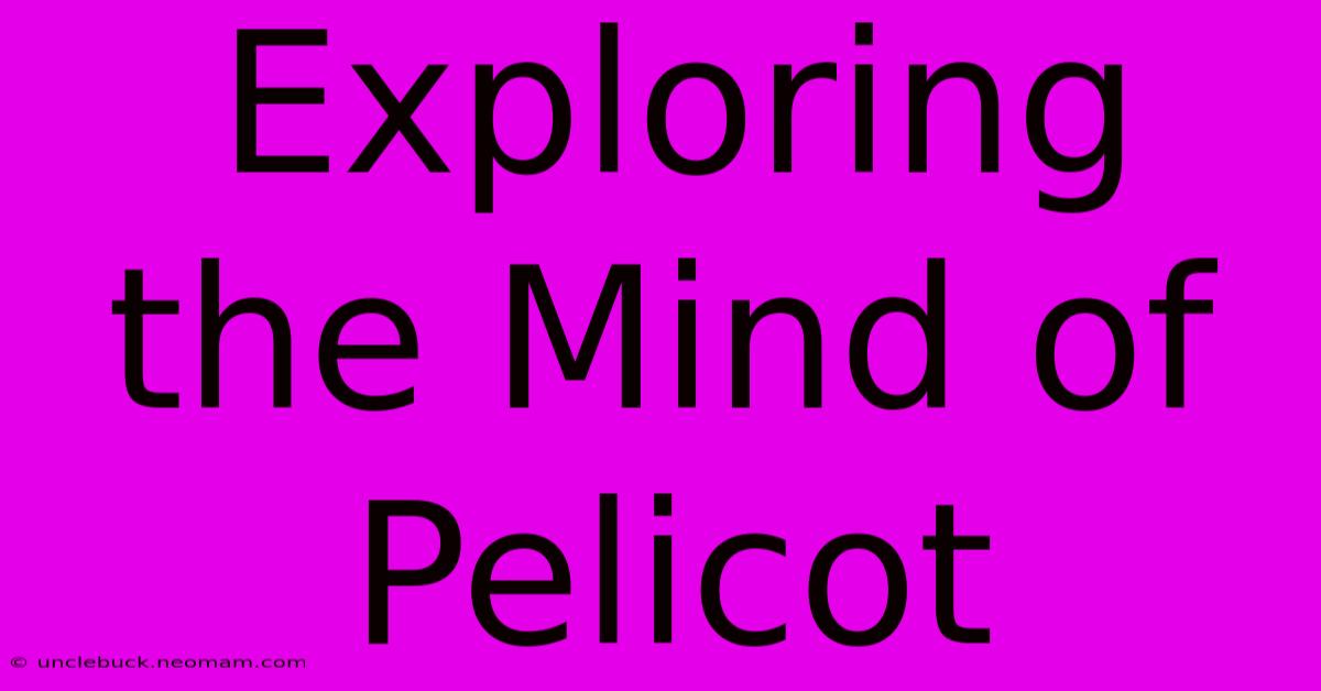 Exploring The Mind Of Pelicot