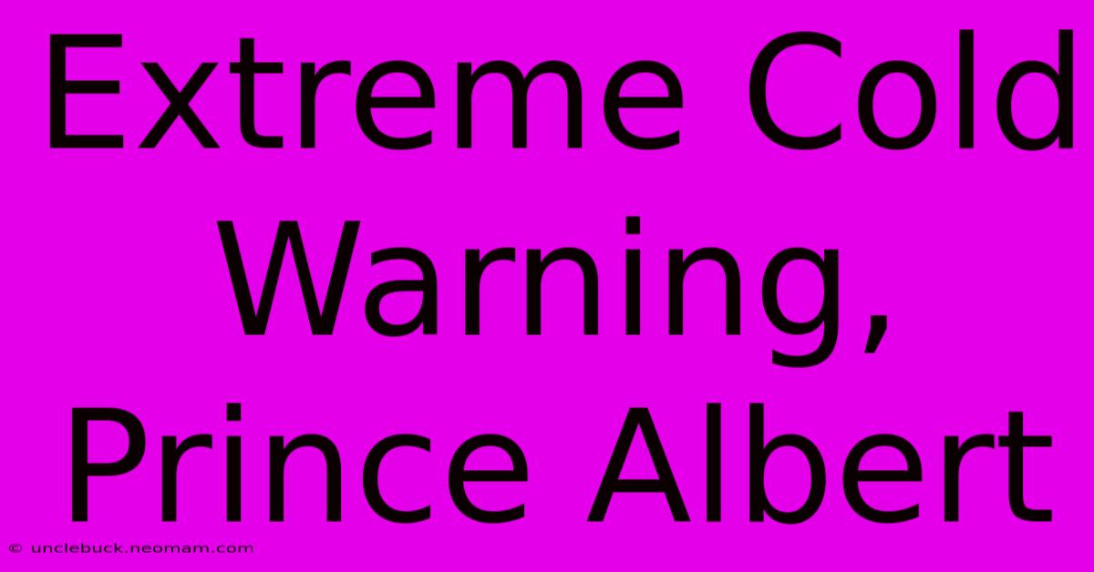 Extreme Cold Warning, Prince Albert