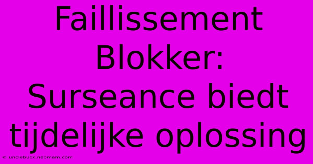 Faillissement Blokker: Surseance Biedt Tijdelijke Oplossing