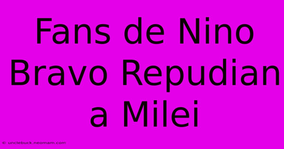 Fans De Nino Bravo Repudian A Milei