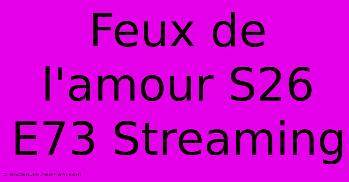 Feux De L'amour S26 E73 Streaming