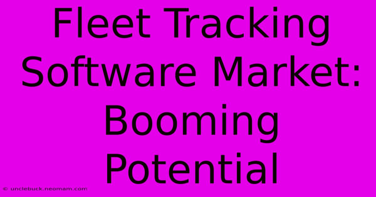 Fleet Tracking Software Market: Booming Potential